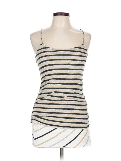 Pre-owned Ella Moss Tank Top Ivory Strapless Neckline Tops In White