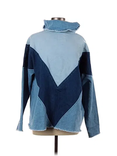 Pre-owned Ella Moss Turtleneck Sweater In Blue