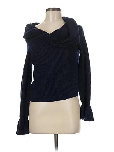 Pre-owned Ella Moss Turtleneck Sweater In Blue