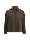 Ella Oversized Shirt In Brown