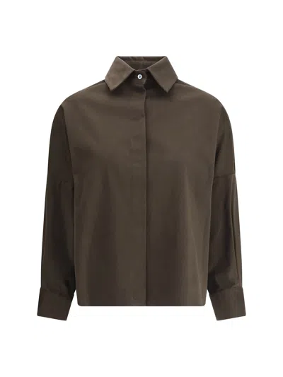 Ella Oversized Shirt In Brown