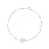 Ella Palm Men's Gaia Baroque Pearl Gold Fine Bracelet