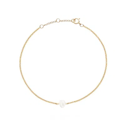 Ella Palm Women's Cassis Single Keshi Pearl Gold Fine Bracelet
