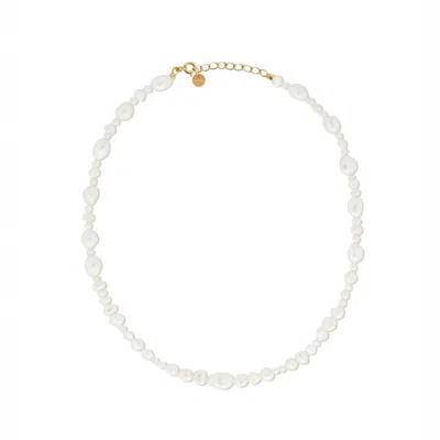 Ella Palm Women's Gold / White Coast Baroque Pearl Gold Necklace