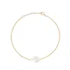 Ella Palm Women's Gold / White Eva Baroque Pearl Gold Fine Bracelet