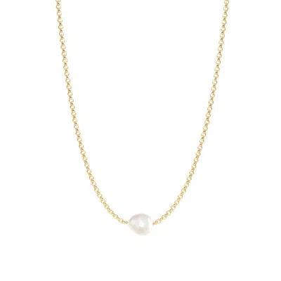 Ella Palm Women's Gold / White Layla Baroque Pearl Chain Gold Necklace