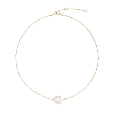 Ella Palm Women's Gold / White Layla Baroque Pearl Gold Fine Necklace