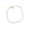 Ella Palm Women's Gold / White Milana Keshi Pearl Gold Bracelet