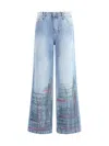 Ella Wide-leg Jeans In Blue