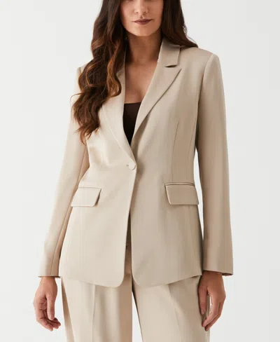 Ella Rafaella Petite Single Breasted Long Sleeve Blazer With Shine