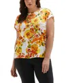 Ella Rafaella Plus Size Sleeveless Tank Top In Multi