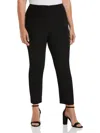 Ella Rafaella Plus Size Straight Leg Pants In Black