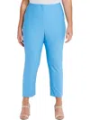 Ella Rafaella Plus Womens High Rise Ankle Straight Leg Pants In Blue