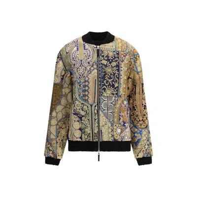 Ella Multicolored Patchwork Jacket Belted Waist In Animal Print