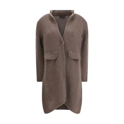 ELLA SEMI-LONG SWEATER WITH A FRONT HOOK-AND-EYE CLOSURE