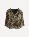 Ella Gold Polyester Blouse In Gold