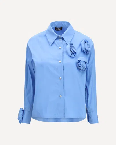 ELLA SHIRT WITH APPLIQUÉ ROSES