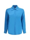 Ella Silk Shirt In Blue