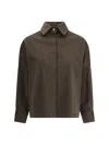 Ella Oversized Shirt In Brown