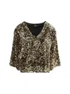 Ella Gold Polyester Blouse In Gold