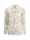Ella Toile De Jouy Printed Shirt In White