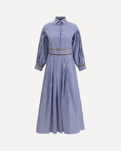 Ella Striped Chemisier Dress In Multicolour