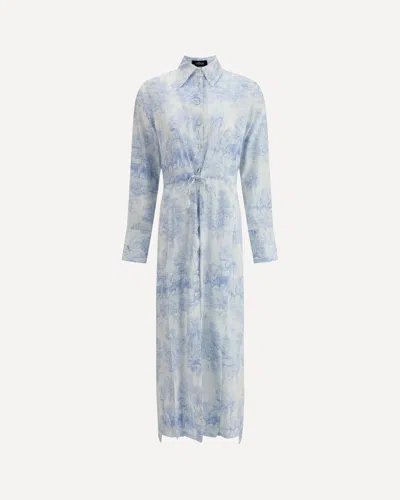 Ella Toile De Jouy Chemisier Dress In Blue
