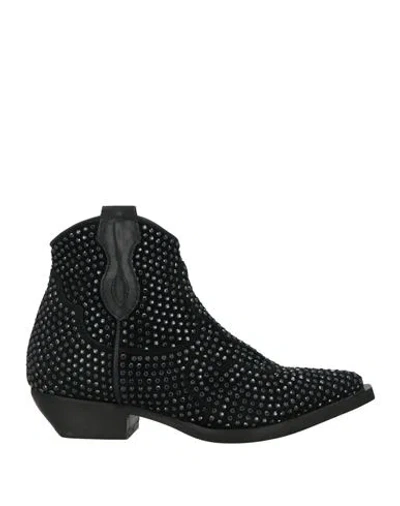 Ella Woman Ankle Boots Black Size 7 Leather