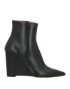 Ella Woman Ankle Boots Black Size 8 Calfskin In Black