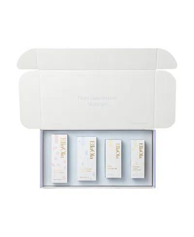 Ellaola Unisex The Baby's Essential Premium Skincare Gift Set (4 Pieces) In White