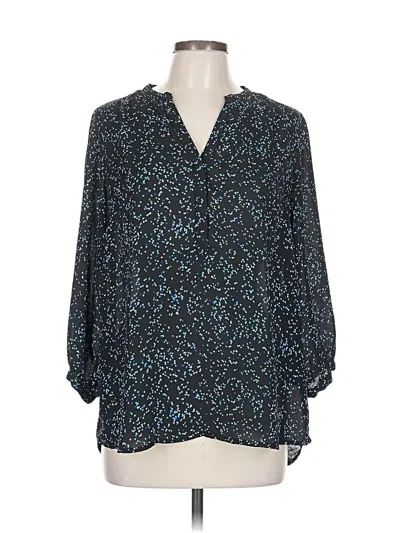 Pre-owned Elle 3/4 Sleeve Blouse In Black