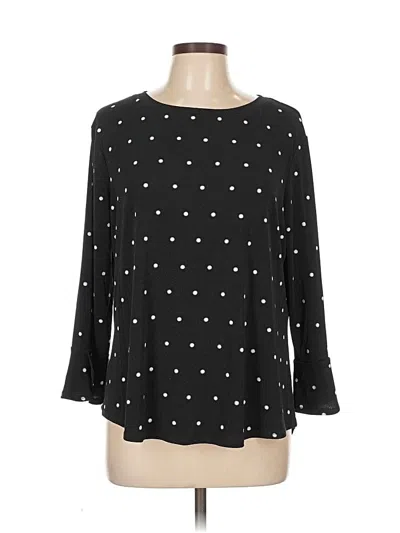 Pre-owned Elle 3/4 Sleeve Blouse In Black