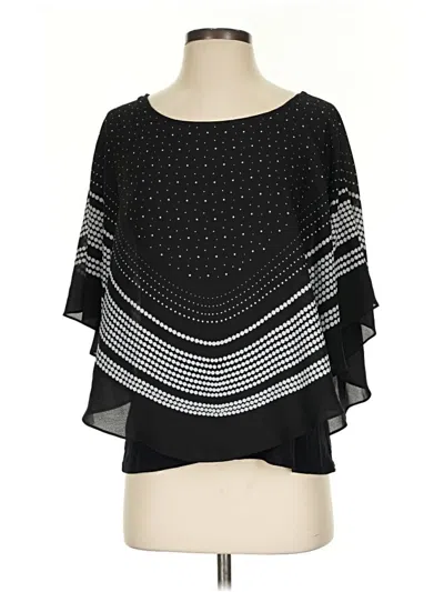 Pre-owned Elle 3/4 Sleeve Blouse In Black