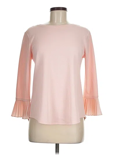 Pre-owned Elle 3/4 Sleeve Blouse In Pink