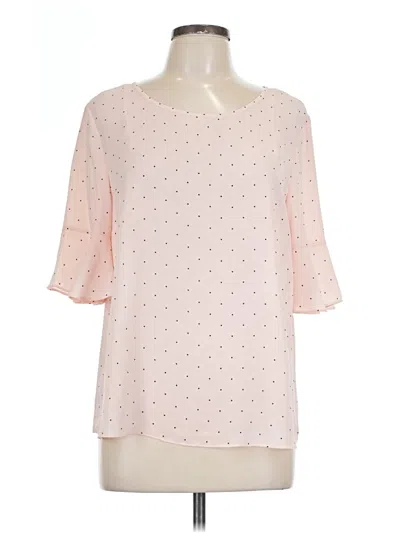 Pre-owned Elle 3/4 Sleeve Blouse In Pink