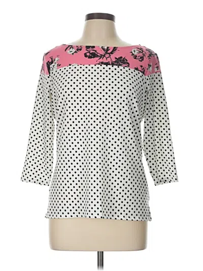 Pre-owned Elle 3/4 Sleeve Blouse In Pink