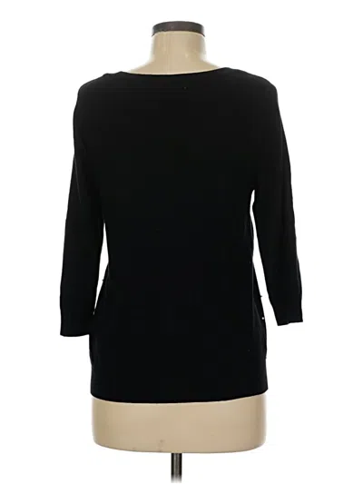 Pre-owned Elle 3/4 Sleeve Top Black Boatneck Tops