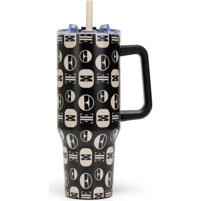 Elle 40oz Parisian Double Walled Insulated Stainless Steel Tumbler In Black