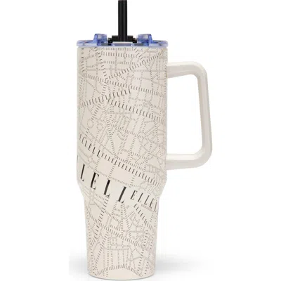Elle 40oz Parisian Double Walled Insulated Stainless Steel Tumbler In Neutral