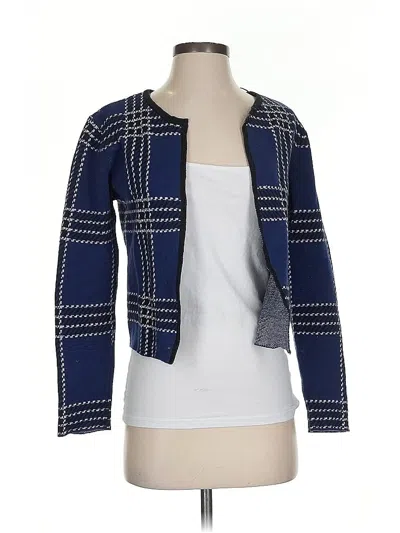 Pre-owned Elle Cardigan Sweater In Blue