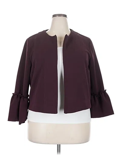 Pre-owned Elle Cardigan Sweater In Burgundy