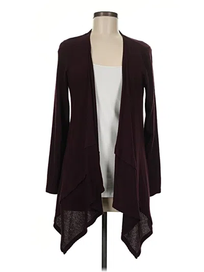 Pre-owned Elle Cardigan Sweater In Burgundy