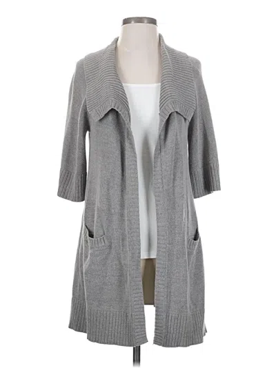 Pre-owned Elle Cardigan Sweater In Gray