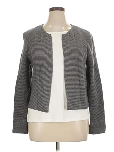 Pre-owned Elle Cardigan Sweater In Gray