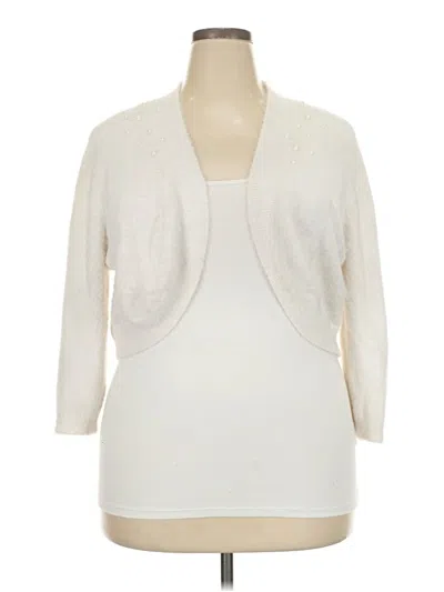 Pre-owned Elle Cardigan Sweater In Ivory