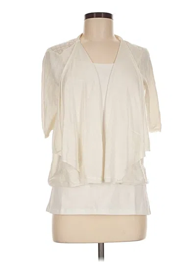 Pre-owned Elle Cardigan Sweater In Ivory