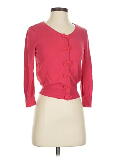 Pre-owned Elle Cardigan Sweater In Red