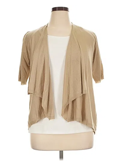Pre-owned Elle Cardigan Sweater In Tan