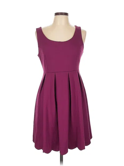 Pre-owned Elle Casual Dress In Burgundy