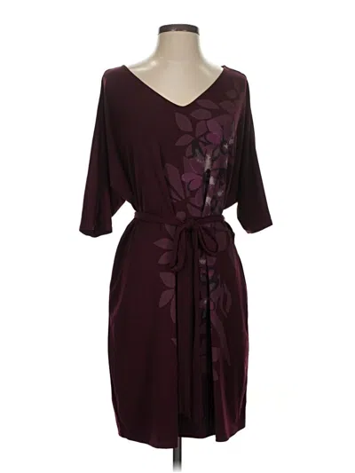 Pre-owned Elle Casual Dress In Burgundy